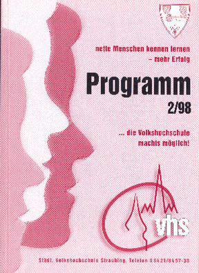 1998 "Programm 2/98" Städt. Volkshochschule Straubing