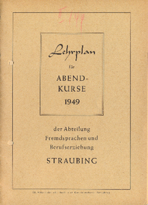 1949 "Lehrplan für die Abendkurse"