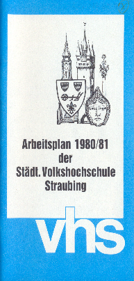 1980/1981 "Arbeitsplan" Städt. Volkshochschule Straubing